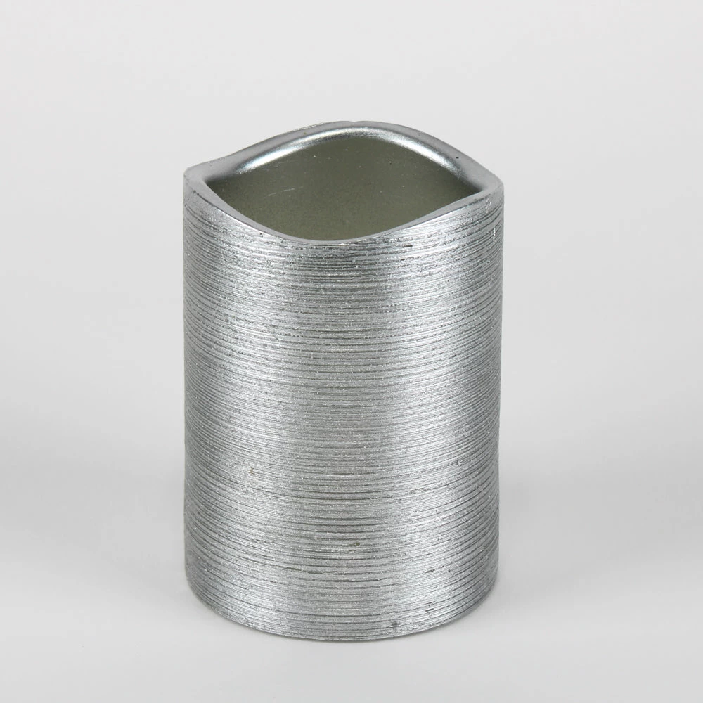 Richland Silver Metallic Wavy Top LED Candle - Set Of 12 1 Richland Silver Metallic Wavy Top LED Candle - Set Of 12