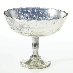 Desiray Glass Compote 6.75" X 8" Silver