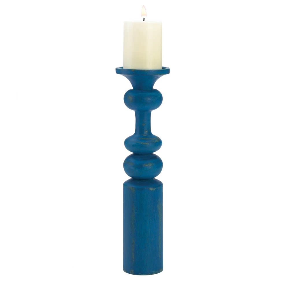 Wholesale Casares Blue Artisan Candleholder 2 Wholesale Casares Blue Artisan Candleholder - Image 2