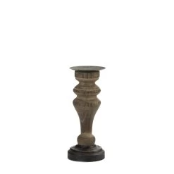 Wholesale Antique-Style Wooden Column Candleholder