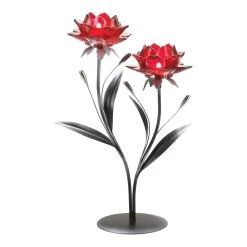 Wholesale Beautiful Red Flowers Candleholder 5 Wholesale Beautiful Red Flowers Candleholder -Unique Candle 849179040529 2