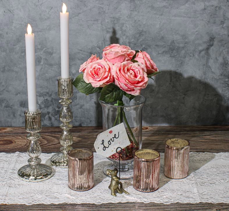 8in Hurricane Vase & Candle Holder 4 8in Hurricane Vase & Candle Holder - Image 4