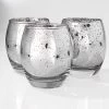 Richland Grande Hurricane Votive Holder Silver Mercury Set Of 12