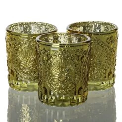Richland Mercury Votive Holders Primrose Metallic Gold Set Of 48