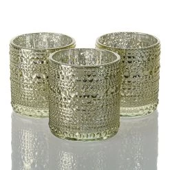 Richland Mercury Candle Holder Pearly Metallic Gold Small Set Of 36