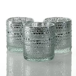 Richland Mercury Candle Holder Pearly Silver Small Set Of 36