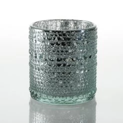 Richland Mercury Candle Holder Pearly Silver Small Set Of 36 -Unique Candle 91096 8208