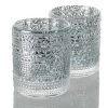 Richland Mercury Candle Holder Pearly Silver Large Set Of 24