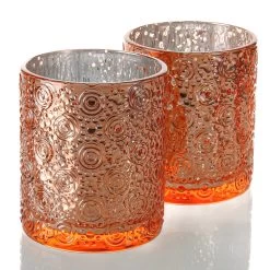 Richland Mercury Candle Holder Nadine Rose Gold Large Set Of 6