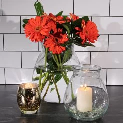 Halcyone Vintage Glass Vase Set Of 8 -Unique Candle 91119 6839 0b199912 a18d 4367 9828 dc50e211e42e