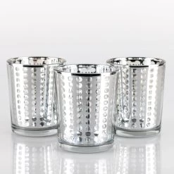 Richland Silver Dotted Glass Holder – Small Set Of 72