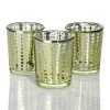 Richland Gold Dotted Glass Holder – Small Set Of 72