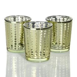 Richland Gold Dotted Glass Holder – Small Set Of 72