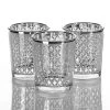 Richland Silver Lattice Glass Holder - Small Set Of 12