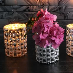 Richland Mosaic White Vase Set Of 48 -Unique Candle 9568 6243 b9c057f1 d2f9 42c3 94d2 58487e84241f