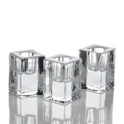 Richland Square Glass Taper Candle Holder 2.5" Set Of 6