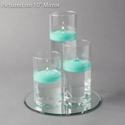 Eastland Round Mirror And Cylinder Vase Centerpiece With Richland 3" Floating Candles Set Of 84 -Unique Candle 967A4193 732443c9 2dd7 478f aba6 e8e35ab1589d