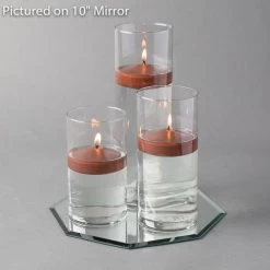 Eastland Octagon Mirror And Cylinder Vase Centerpiece With Richland 3" Floating Candles Set Of 84 -Unique Candle 967A4205 6bafa543 4579 4228 abce a5d4e1784f50