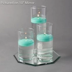 Eastland Octagon Mirror And Cylinder Vase Centerpiece With Richland 3" Floating Candles Set Of 84 -Unique Candle 967A4213 Edit 6931dc9d a065 422f a605 7867e51f75a2