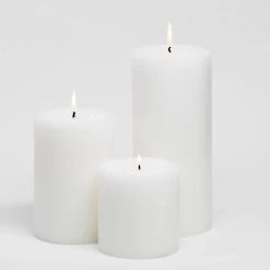 Richland Pillar Candles 4"x4", 4"x6" & 4"x9 White Set Of 18