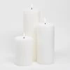 Richland Pillar Candles 4"x6", 4"x9" & 4"x12" White Set Of 3