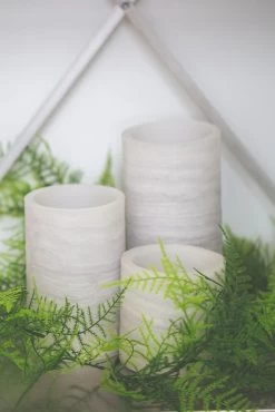 Richland Flameless LED Pillar Candle Marble 4" X 6" -Unique Candle 967a0023 6