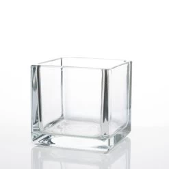 Richland Square Glass Cube Vase 4" Set Of 12