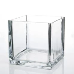 Richland Square Glass Cube Vase 6" Set Of 12