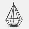 Richland Geometric Tealight Candle Holders - Black Set Of 12