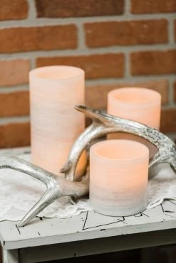 Richland Flameless LED Pillar Candle Marble 4" X 6" Set Of 12 -Unique Candle 967a0356 3