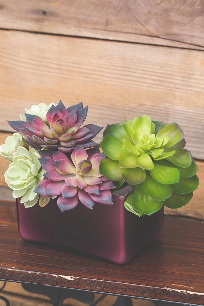 Richland Marlee Square Vase Mauve Set Of 6 2 Richland Marlee Square Vase Mauve Set Of 6 - Image 2