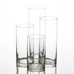 Eastland Cylinder Vases 6" , 7.5", 9" & 10.5" Set Of 4