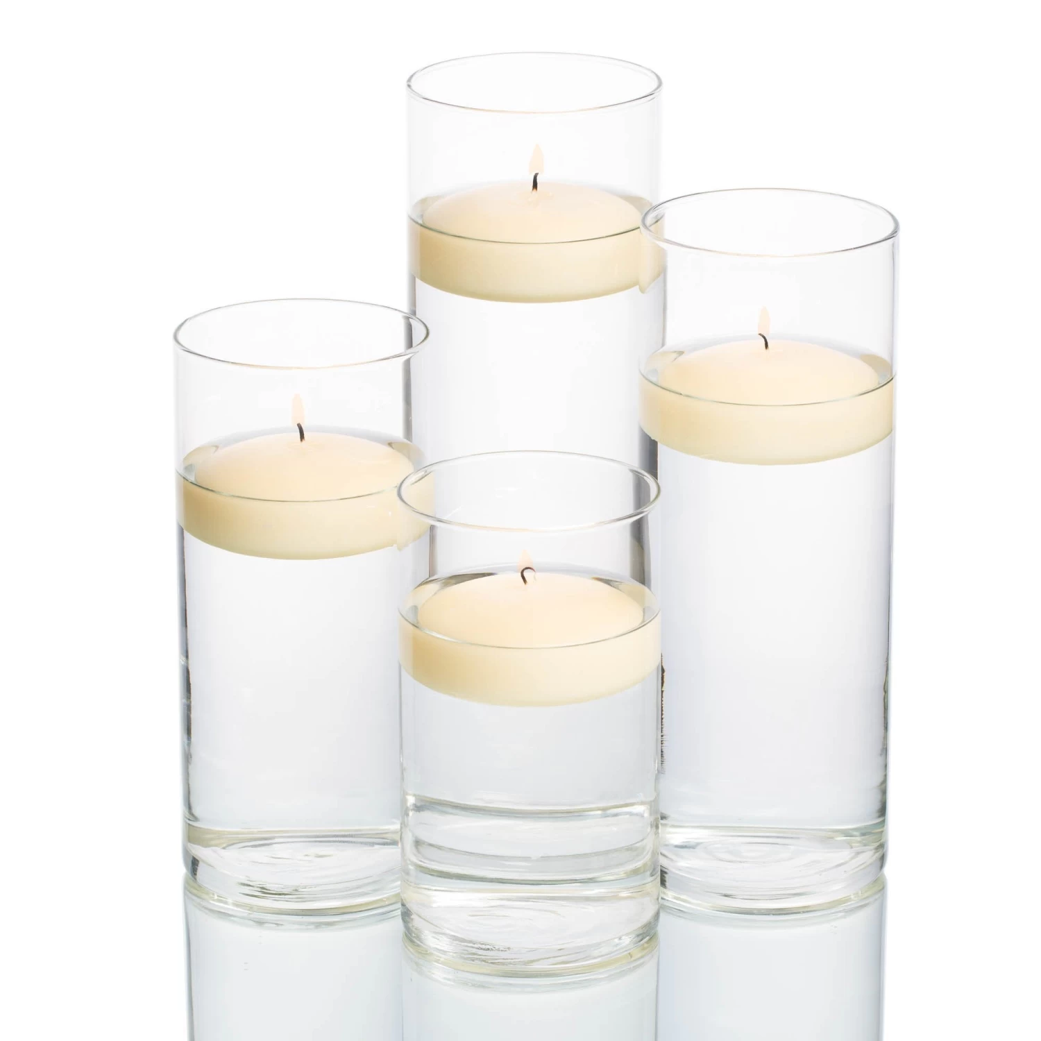 Richland Floating Candles & Eastland Cylinder Holders Set Of 4 4 Richland Floating Candles & Eastland Cylinder Holders Set Of 4 - Image 4