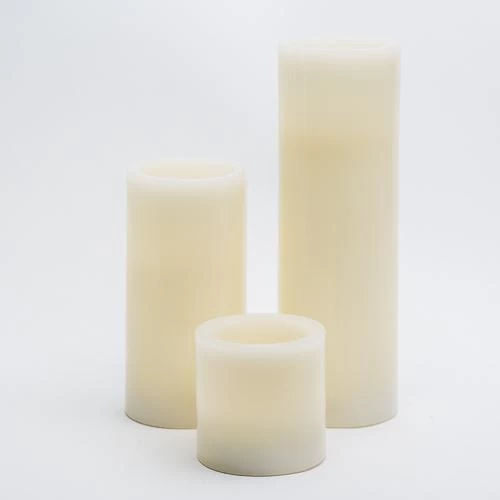 Richland Flameless LED Pillar Candles 3"x3", 3"x6" & 3"x9" Ivory Set Of 18 5 Richland Flameless LED Pillar Candles 3"x3", 3"x6" & 3"x9" Ivory Set Of 18 - Image 5