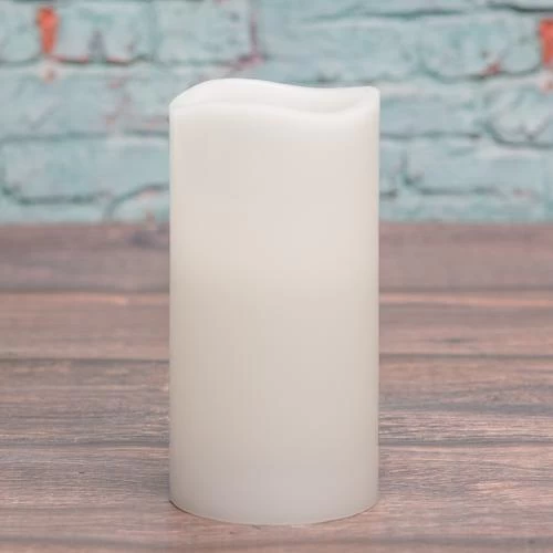 Richland Flameless LED Wavy Top Pillar Candle White 3"x6" Set Of 6 1 Richland Flameless LED Wavy Top Pillar Candle White 3"x6" Set Of 6