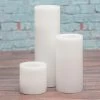 Richland Flameless LED Pillar Candles 3"x3", 3"x6" & 3"x9" White Set Of 18