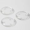 Eastland Glass Pillar Plate Round 4” Set Of 12