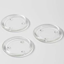 Eastland Glass Pillar Plate Round 4” Set Of 36