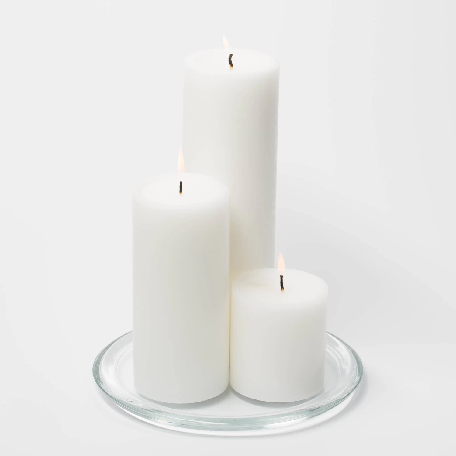 Richland Round Glass Pillar Plate 8" Set Of 8 2 Richland Round Glass Pillar Plate 8" Set Of 8 - Image 2