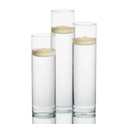 Eastland Tall Cylinder Vases With Richland Floating Candles Set Of 3 -Unique Candle 967a3530 edit