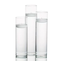 Eastland Tall Cylinder Vases With Richland Floating Candles Set Of 18 -Unique Candle 967a3546 edit 3