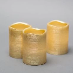 Richland Gold Metallic Wavy Top LED Candle - Set Of 12 -Unique Candle 967a4041