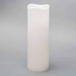 Richland 4" X 12" Large LED Pillar Candle With Wavy Top - Set Of 6