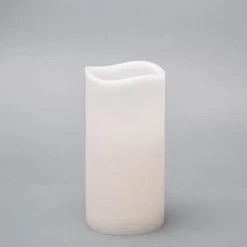 Richland 4" X 8" Large LED Pillar Candle With Wavy Top - Set Of 6