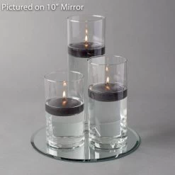 Eastland Round Mirror And Cylinder Vase Centerpiece With Richland 3" Floating Candles Set Of 7 -Unique Candle 967a4185 edit