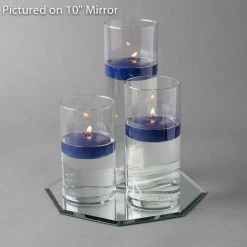 Eastland Octagon Mirror And Cylinder Vase Centerpiece With Richland 3" Floating Candles Set Of 84 -Unique Candle 967a4218 1 1
