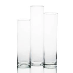Eastland Tall Cylinder Vases 13" , 15" & 17" Set Of 18