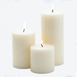 Richland 4" X 4" Light Ivory Pillar Candles Set Of 6 -Unique Candle 967a5228 edit 1