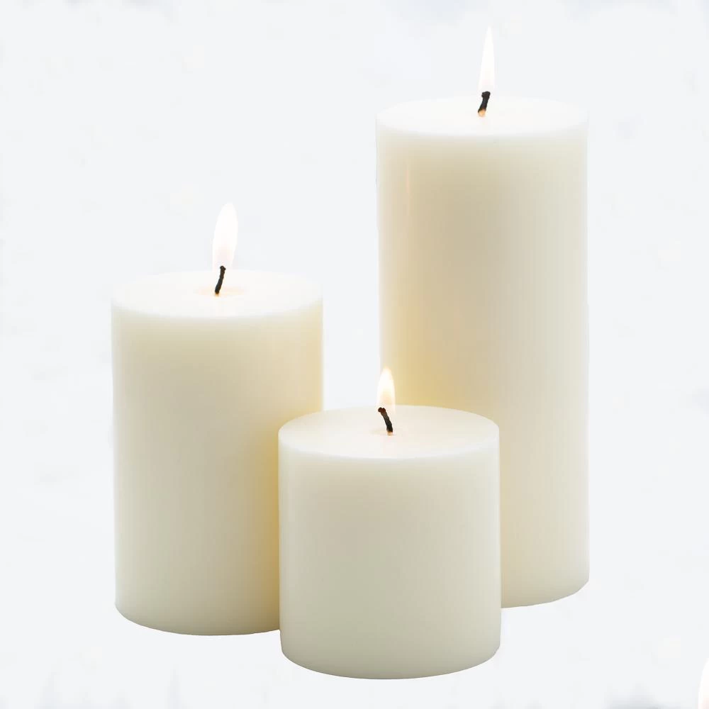 Richland 4" X 6" Light Ivory Pillar Candle 3 Richland 4" X 6" Light Ivory Pillar Candle - Image 3