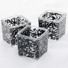 Richland Votive Holder Square Black Lace Set Of 12